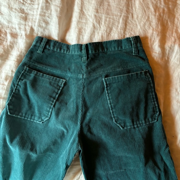 Vintage Eileen "Plum Blossom" Teal Corderoy Pants - Picture 6 of 6